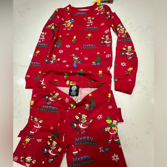 Festive Holiday Kids Pajama Set - Red - Picture 8 of 10